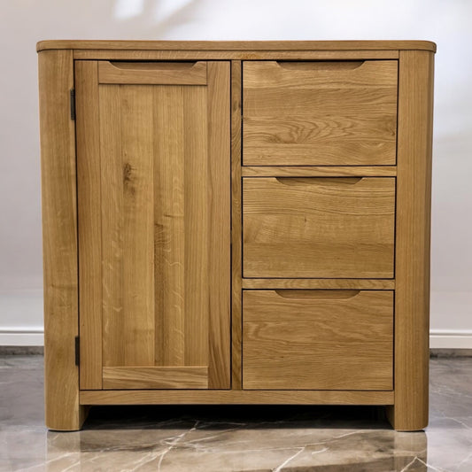 Natural Solid Oak Storage Cabinet Romsey Range From Oak Furnitureland RRP £499