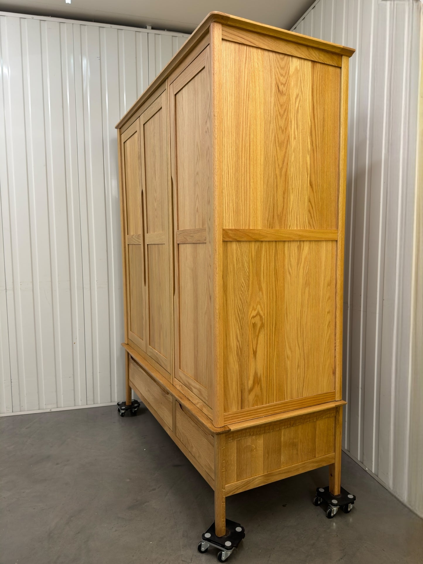 Oak Furnitureland Natural Solid Oak Triple Wardrobe Copenhagen Range RRP £1499