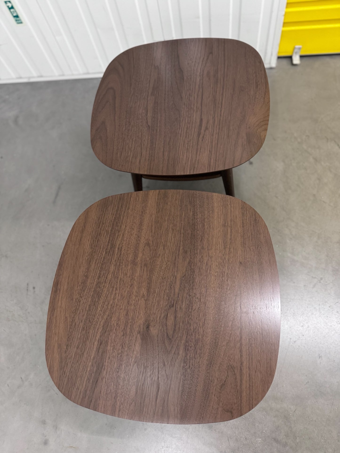 Bentleys Solid Walnut Wood Lamp Tables With Shelf RRP £429