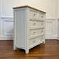 Natural Solid Oak & Painted 5 Drawer Chest, From Oak Furniture Superstore