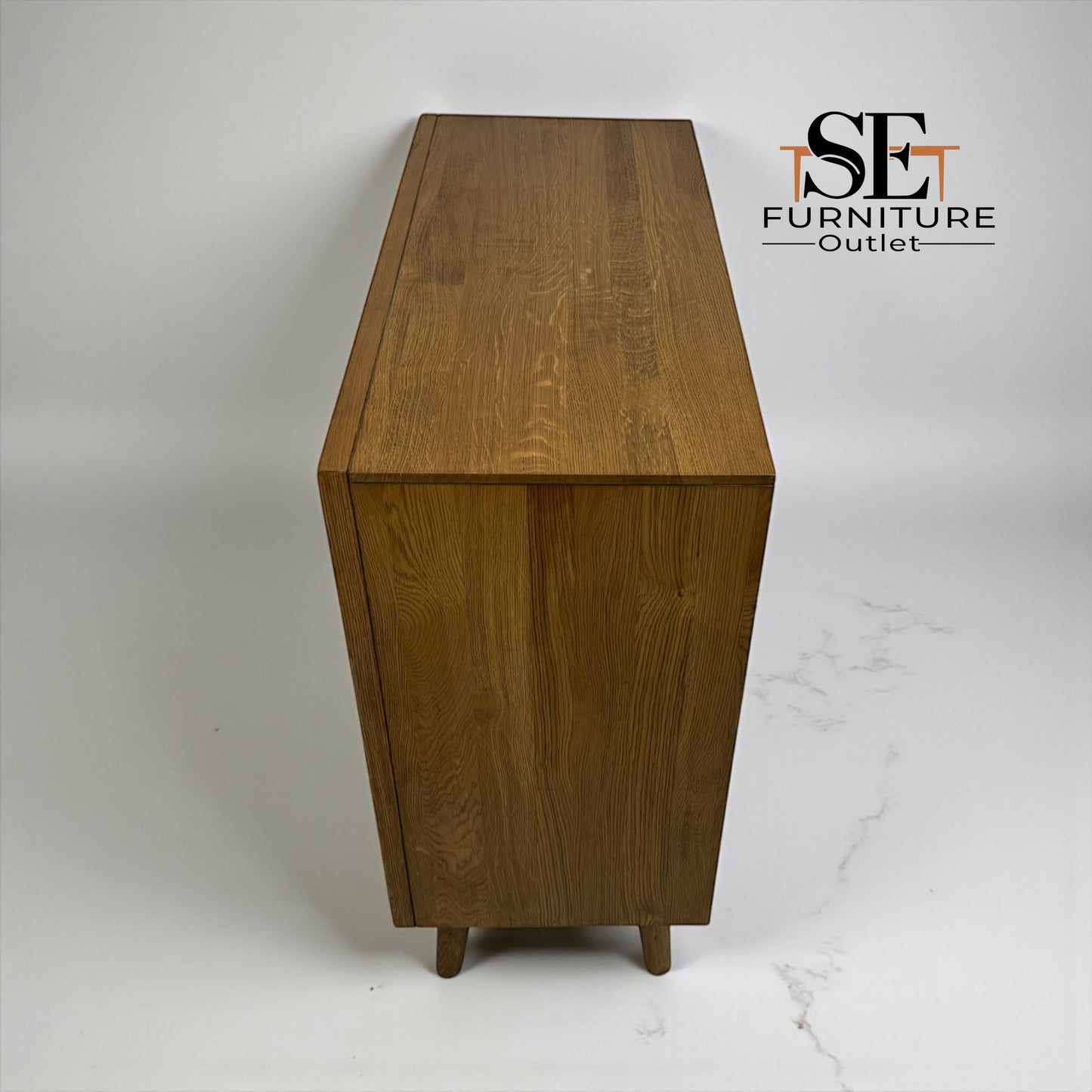 Brushed & Glazed Solid Oak Chest of Drawers Parquet Range From Oak Furnitureland RRP £569