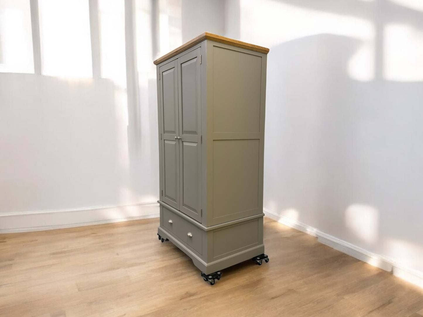 Oak Furnitureland Oak & Painted Double Wardrobe St Ives Range RRP £849