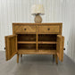 OAK FURNITURELAND BRUSHED & GLAZED SOLID OAK  SMALL SIDEBOARD PARQUET RANGE RRP £549