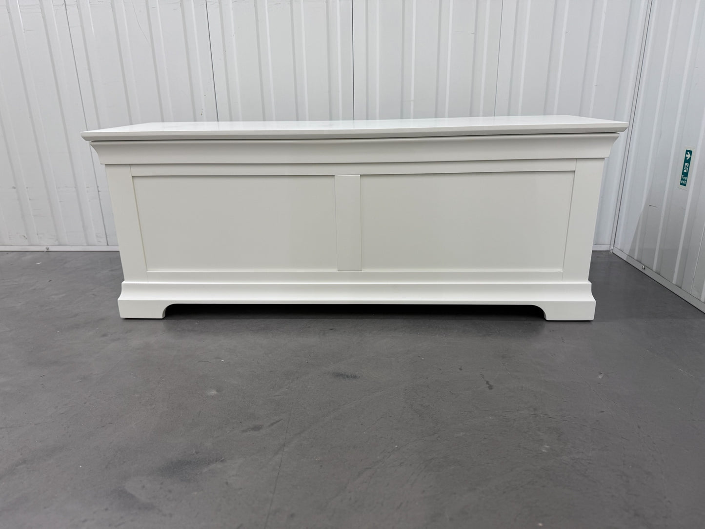 Solid Hardwood & Warm White Painted Wide Blanket Box RRP £425