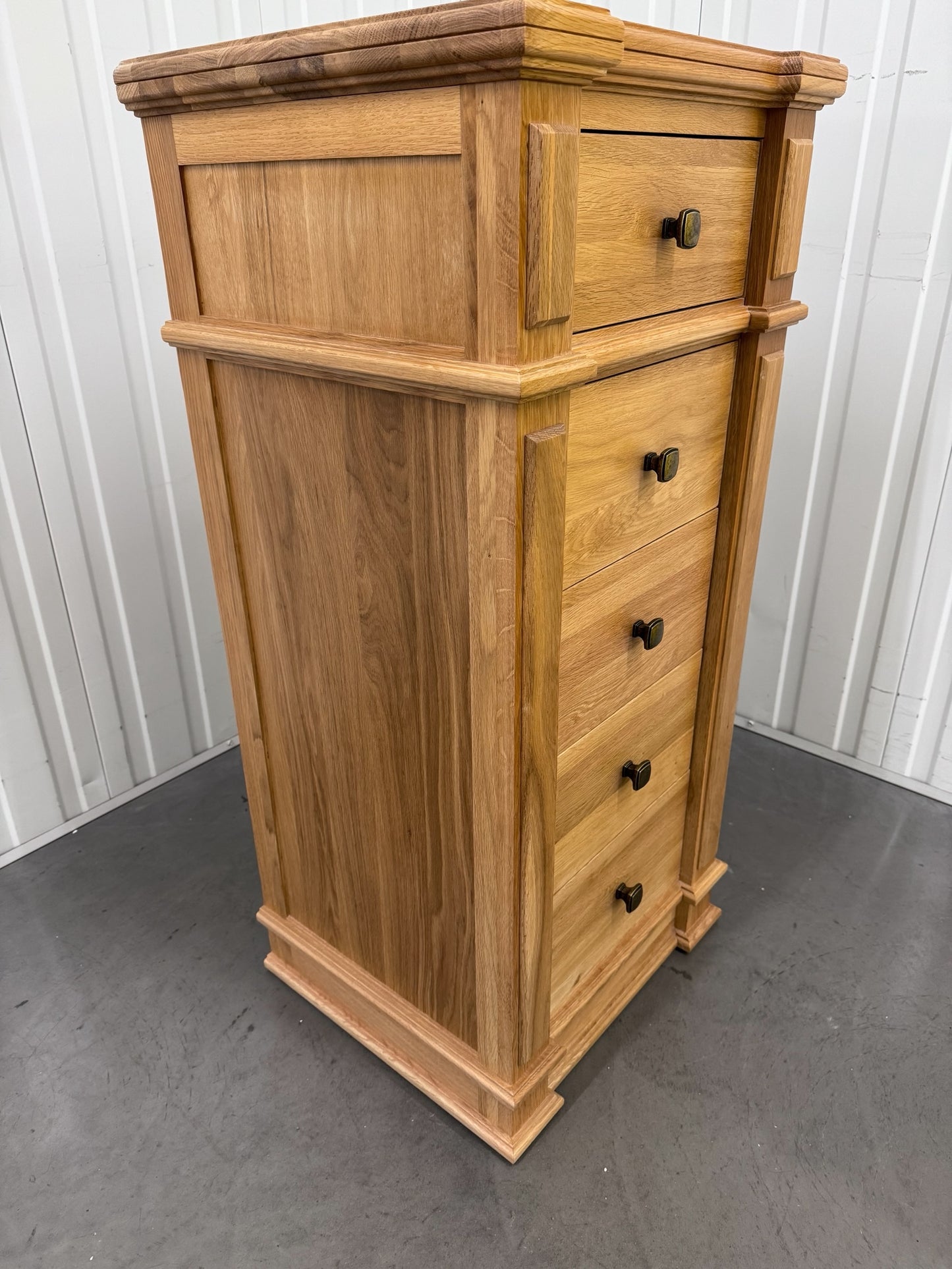 Solid Oak Tallboy w/Dovetail Drawers On Traditional Wooden Runners RRP £579