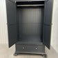 Solid Wood Frame & Dusky Black Painted Double Wardrobe RRP £749