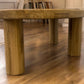 Solid Oak Coffee Table Featuring a Live Edge Design and Sturdy, Chunky Legs RRP £549