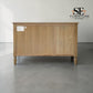 Grey-toned Limewashed Finish Solid Oak & High-Quality Oak Veneer 3 Door Sideboard, Camille Range, RRP £1099