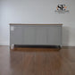 White Wax Finished Oak Top & Solid Wood Frames Extra Large Sideboard, Chester Dove Grey Range RRP £899
