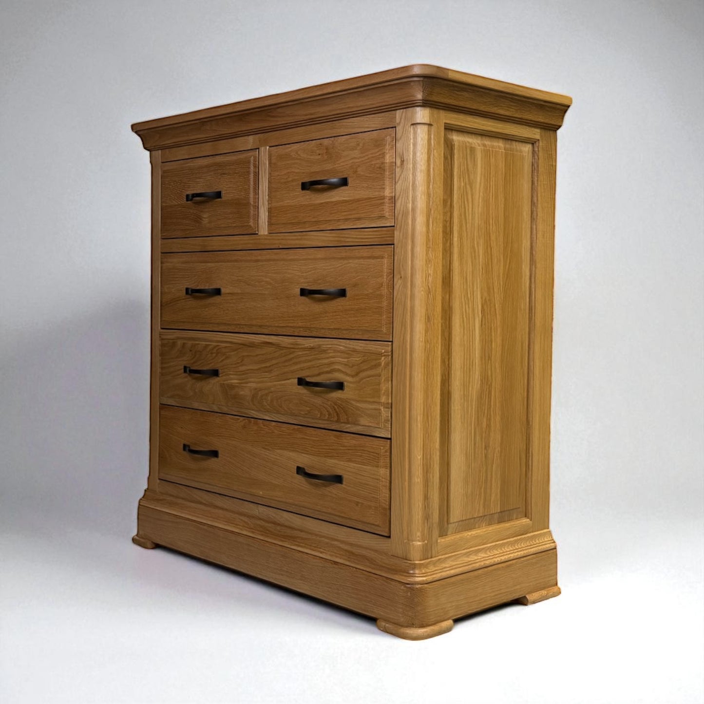 Natural Solid Oak 5 Drawer Chest, Canterbury Range From Oak Furnitureland RRP £599