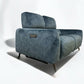 Oak Furnitureland Descent Blue Fabric 2 Seater Electric Recliner Sofa with Power Headrest Juliette Range RRP £1599