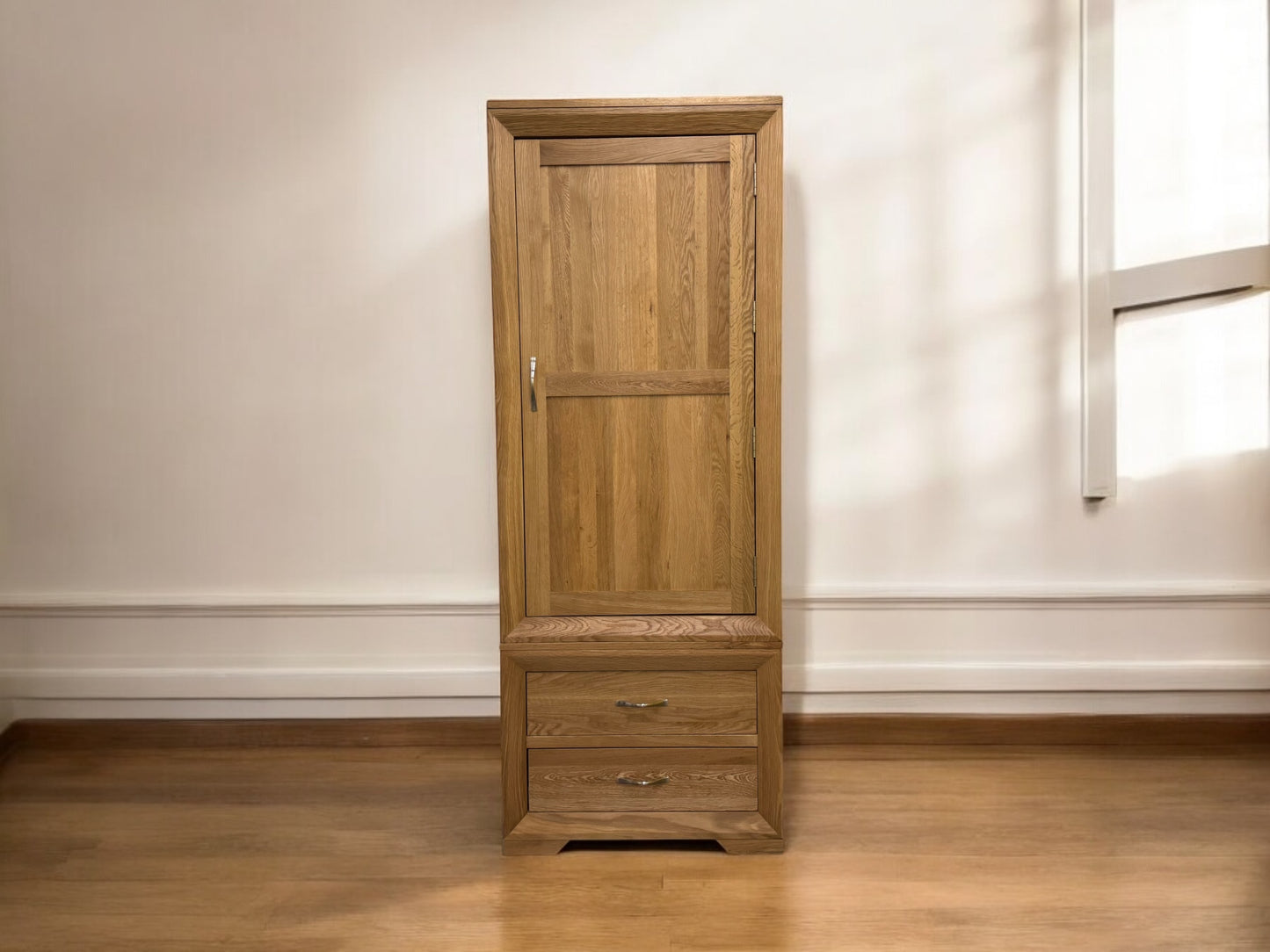 Oak Furnitureland Natural Solid Oak Slim Kitchen Larder Bevel Range RRP £1049