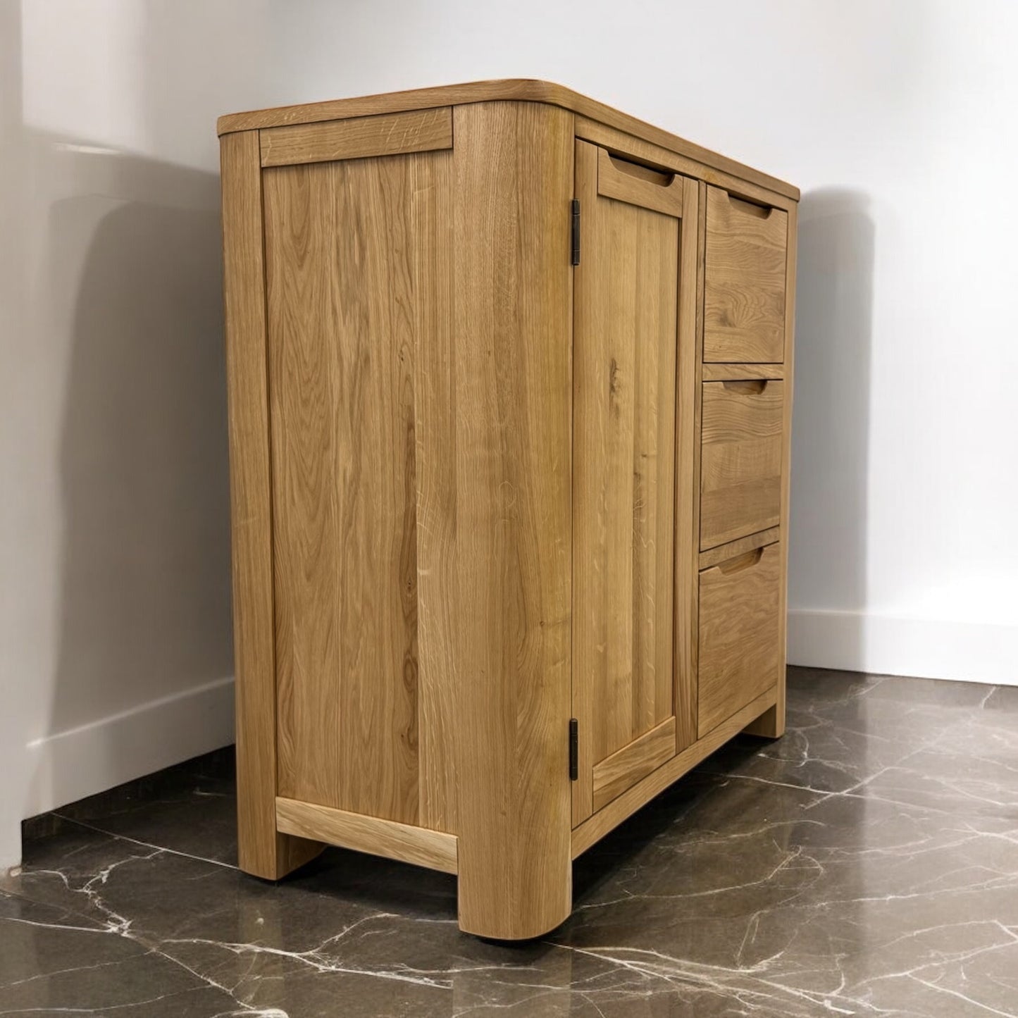 Natural Solid Oak Storage Cabinet Romsey Range From Oak Furnitureland RRP £499