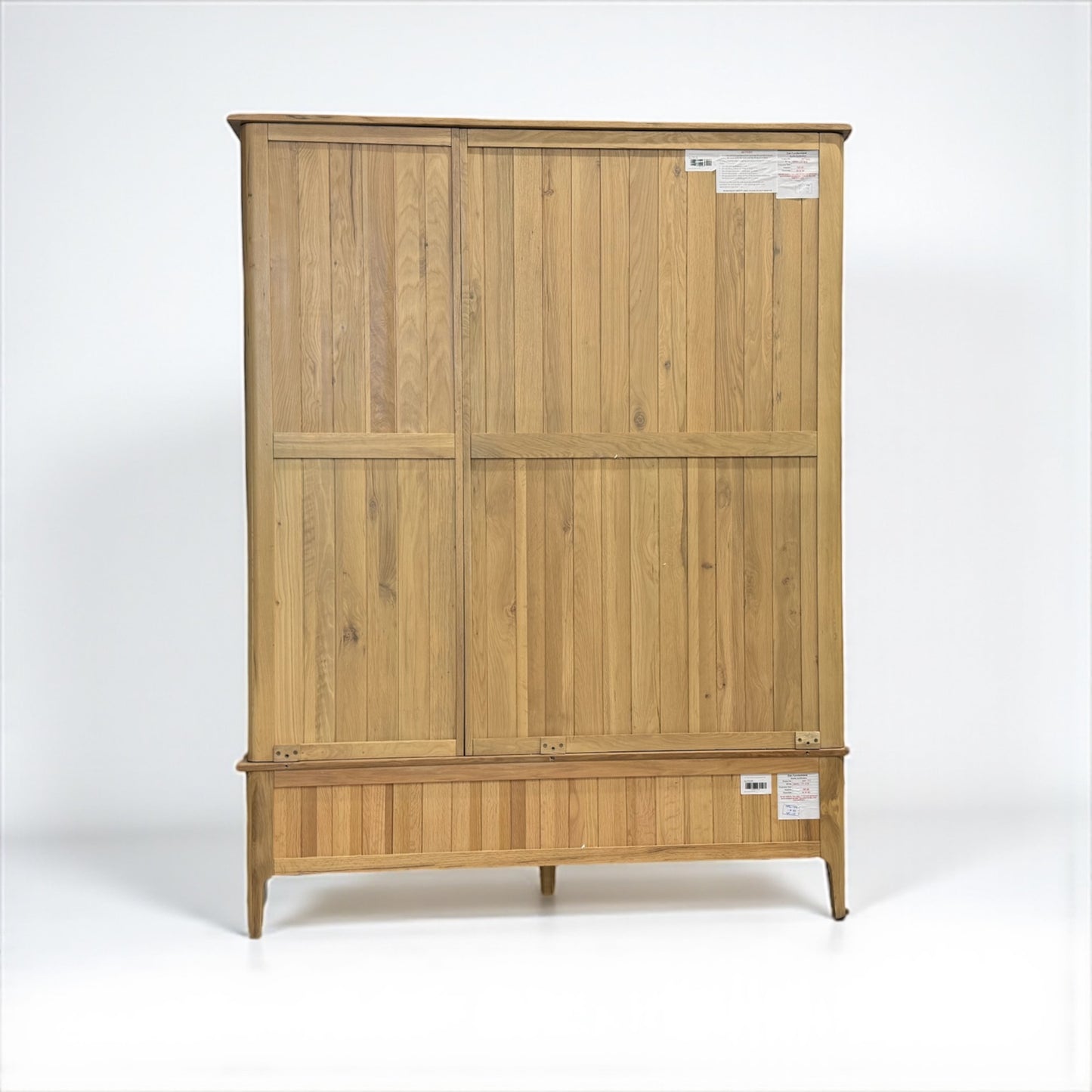 Light Natural Solid Oak Triple Wardrobe with Full-Size Mirror, Newton Range From Oak Furnitureland RRP £1599