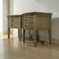 Set of 2 Solid Oak & Oak Veneer Bedside Tables from the Winchcombe Smoked Oak Range RRP £598
