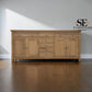 Solid Oak Frames with Oak Veneer Whitewashed Finish Grand Sideboard, Inglesham Range RRP £1200