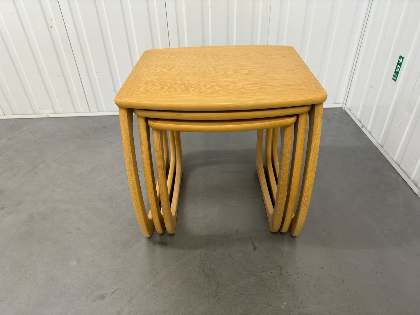 Nathan Oak Burlington Nest Of 3 Tables RRP £649