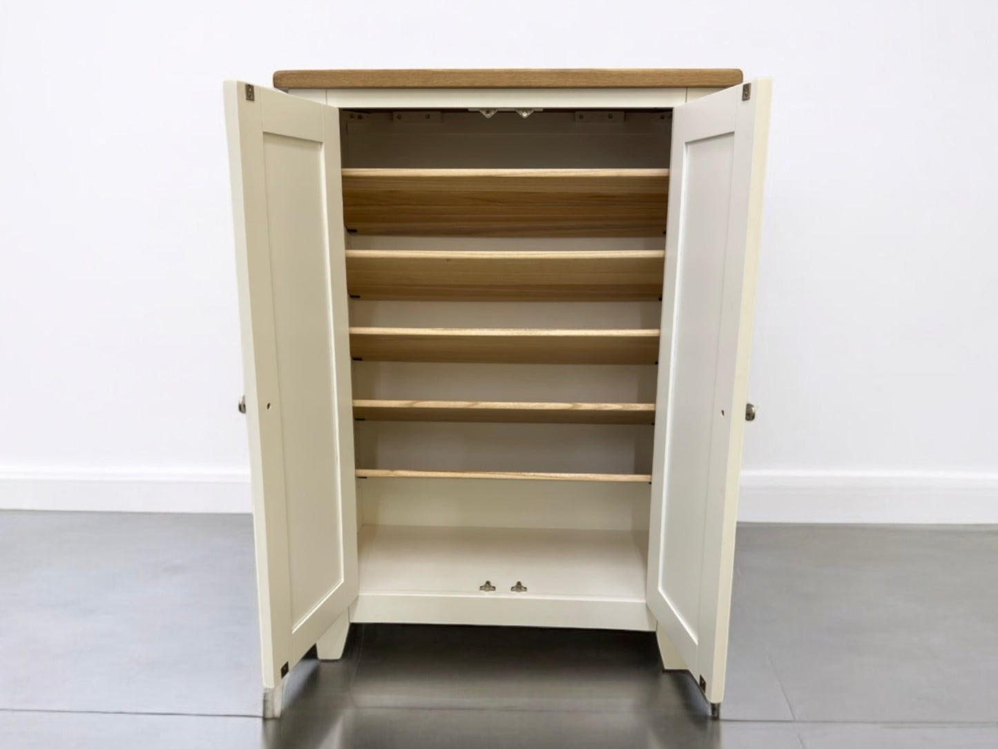 Cotswold Company Oak Top & Pure White Painted Large Shoe Cupboard RRP £525