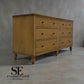 Solid Oak Top & Quality Oak Veneer Base 8 Drawer Wide Chest Elkstone Mellow Oak Range RRP £850