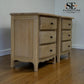 Grey-toned Limewashed Finish Solid Oak & High-Quality Oak Veneer Bedside Tables, Camille Range RRP £799