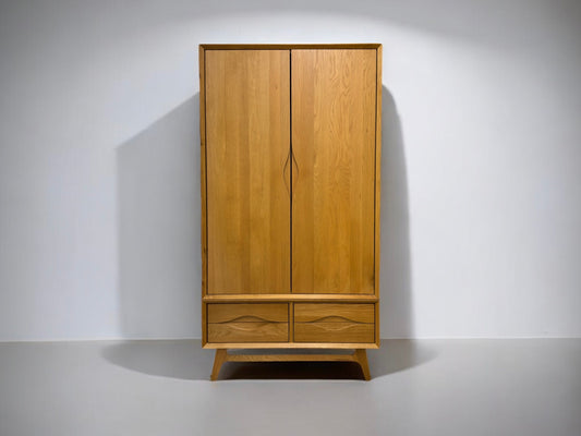 Oak Furnitureland Natural Solid Oak Double Wardrobe Ellipse Range RRP £899