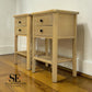 White Wax Finished Solid Oak & Premium Oak Veneer Bedside Tables, Berkeley Nordic Oak Range RRP £500