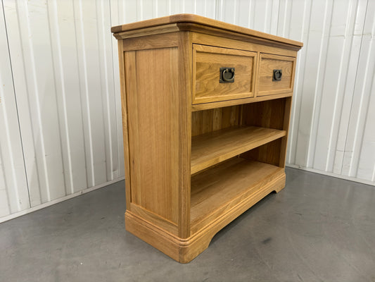 Solid Oak Storage Console Table,Traditionally Crafted with solid oak with no veneer, MDF or Chipboard used. RRP £389