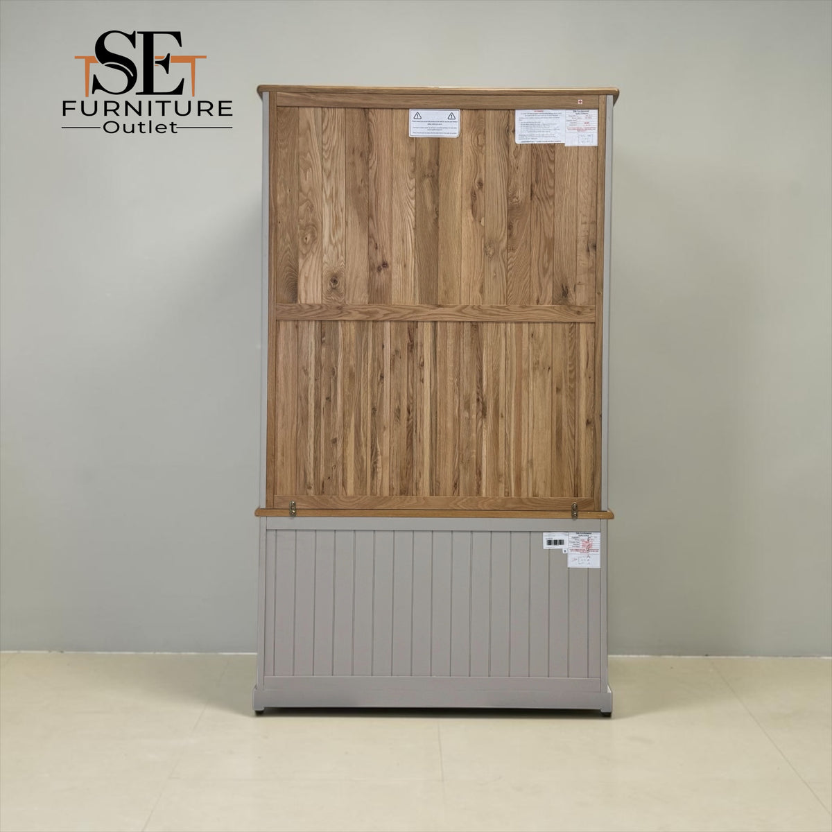 Natural Solid Oak & Painted Double Larder, Henley Range From Oak Furnitureland RRP £1679