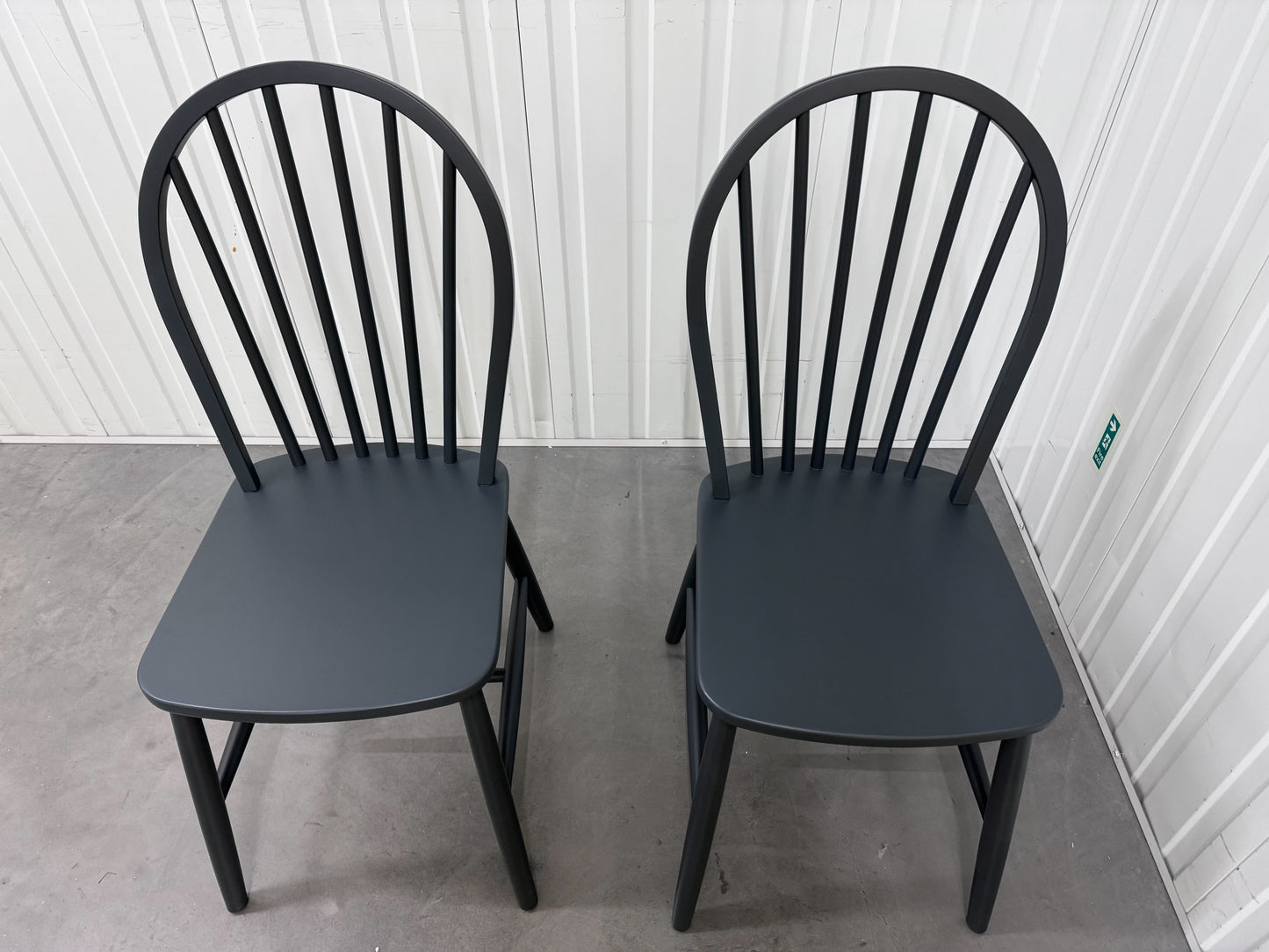 Cotswold Company Nordic Oak Curved Back Charcoal Dining Chairs RRP £150 Each