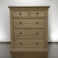 Oak Furnitureland Weathered Oak 5 Drawer Chest, Burleigh Range RRP £599