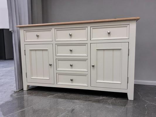 Solid Oak & White Painted Sideboard RRP £649 (No Veneer, MDF Or Chipboard Used)