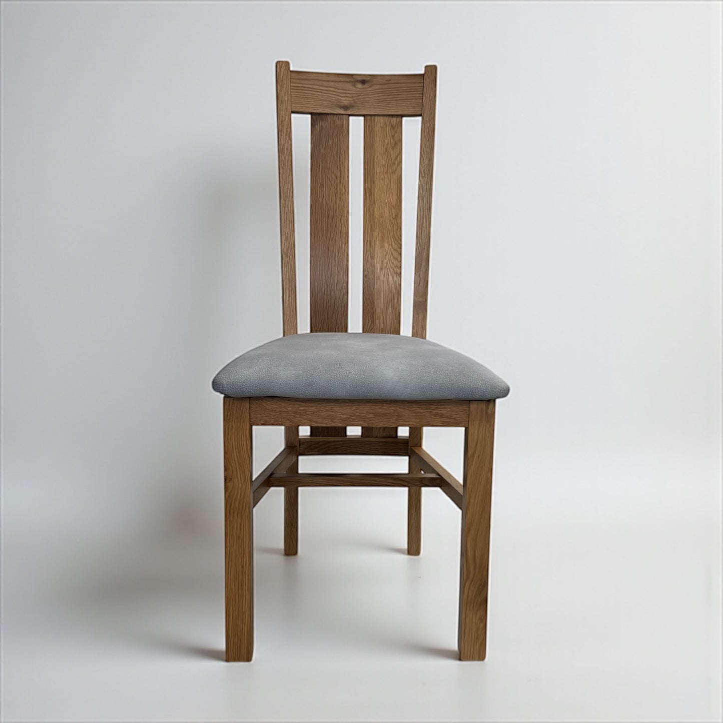 Set of 6 Arched Back Natural Oak Dining Chairs, From Oak Furnitureland RRP £200 Each