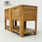 Natural Solid Oak One Drawer Bedside Tables Romsey Range, From Oak Furnitureland RRP £458