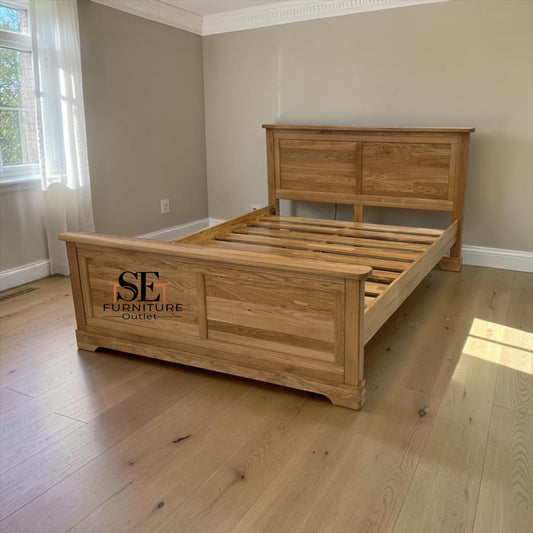 Natural Solid Oak King-size Bed from Brennan Range by Oak Furnitureland, RRP £1049