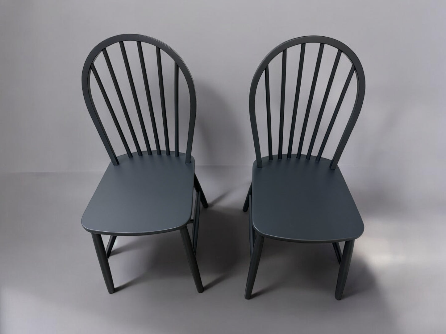 Cotswold Company Nordic Oak Curved Back Charcoal Dining Chairs RRP £150 Each