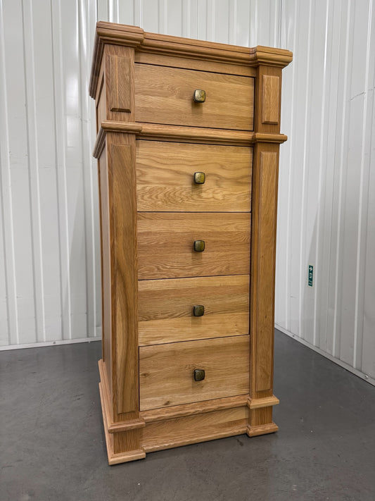 Solid Oak Tallboy w/Dovetail Drawers On Traditional Wooden Runners RRP £579