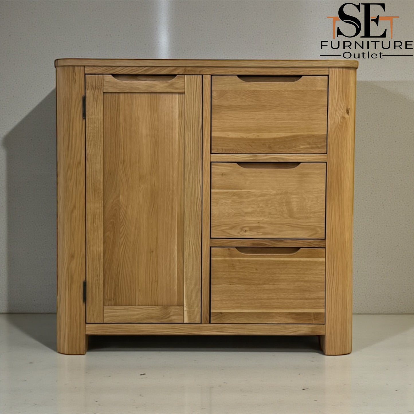 Natural Solid Oak Storage Cabinet Romsey Range, From Oak Furnitureland RRP £499
