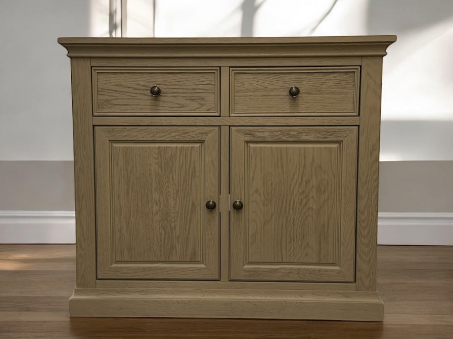 Weathered Solid Oak Small Sideboard Burleigh Range RRP £569