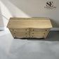 Grey-toned Limewashed Finish Solid Oak and Oak Veneer 6-Drawer Chest, Camille Range RRP £999
