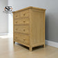 Whitewashed Finish Solid Oak & Quality Oak Veneer 5 Drawer Chest, Inglesham Range, RRP £599