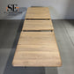 Light Natural Solid Oak Extending Dining Table, 6 to 8 Seater Newton Range From Oak Furnitureland RRP £869