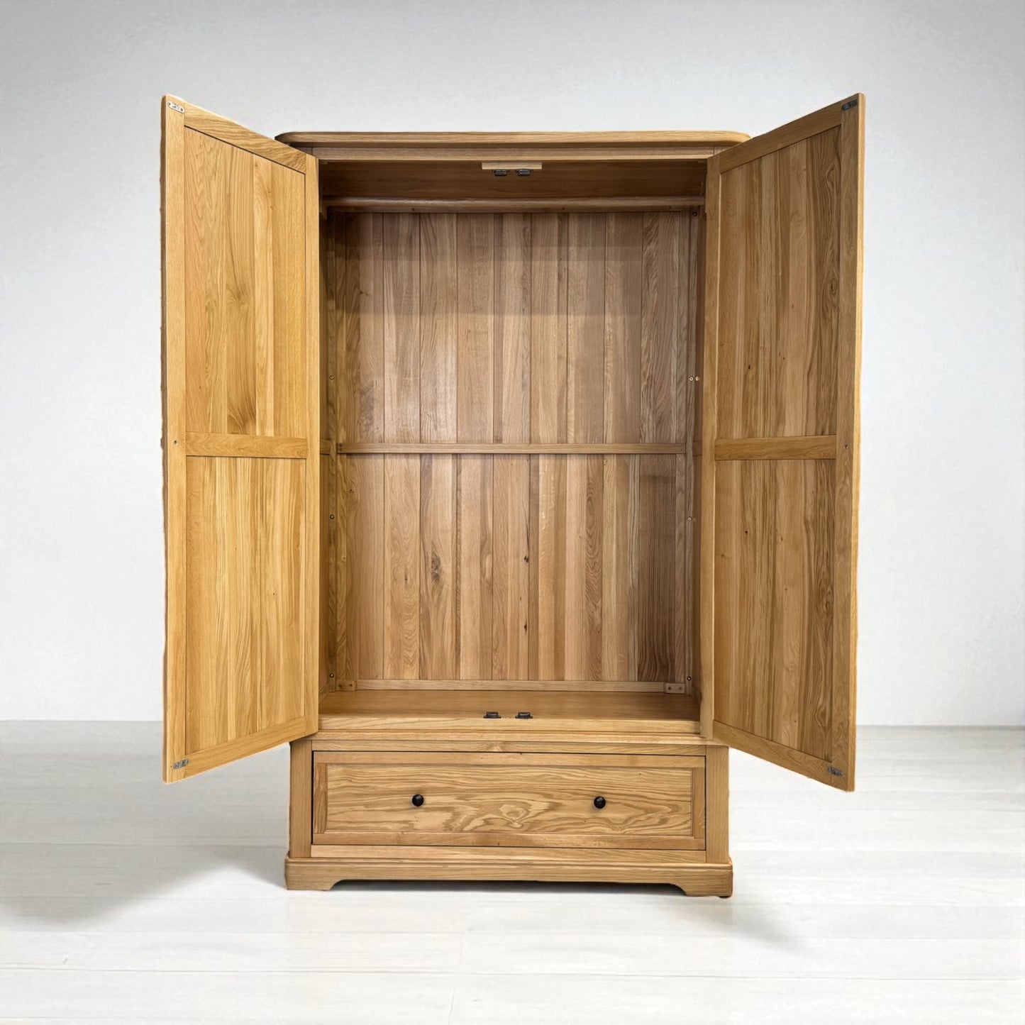Natural Solid Oak Double Wardrobe Brennan Range From Oak Furnitureland