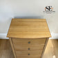 Whitewashed Finish Solid Oak & Oak Veneer Large Tallboy Chest with Soft-Close Drawers