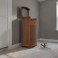 Solid Oak & Oak Veneer Vanity Tallboy, Winchcombe Dark Oak Range RRP £899