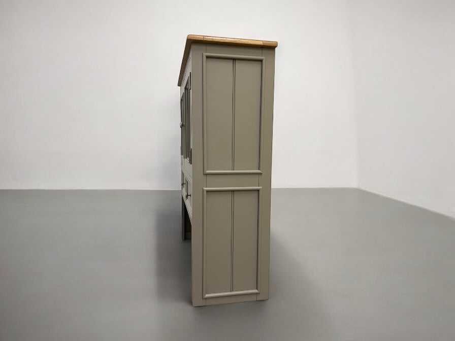 Solid Oak Top & Solid Wood Dresser Top in Grey