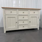 Solid Oak & White Painted Sideboard RRP £649 (No Veneer, MDF Or Chipboard Used)