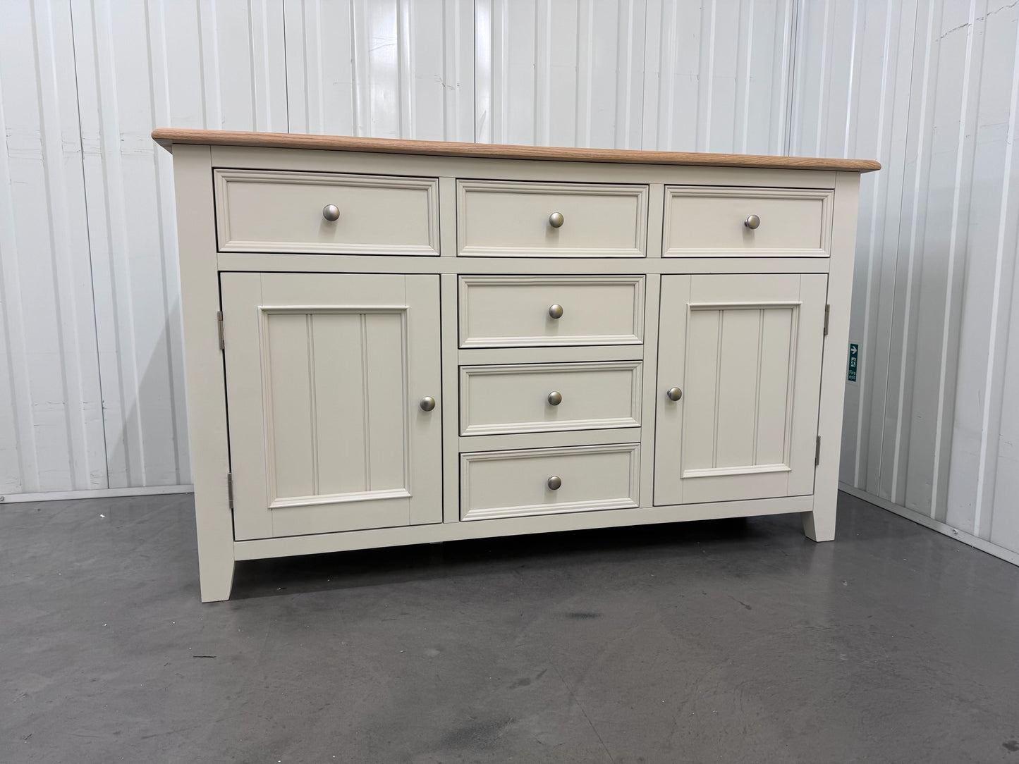 Solid Oak & White Painted Sideboard RRP £649 (No Veneer, MDF Or Chipboard Used)