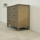 Smoked Solid Oak & Oak Veneer 3 Drawer Chest of Drawers, Bibury Smoked Oak Range, RRP £699