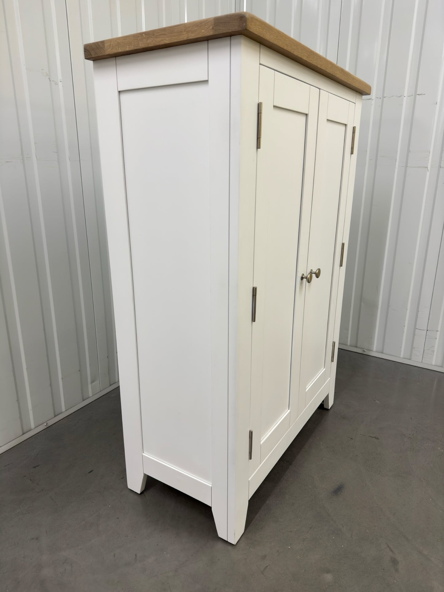 Cotswold Company Oak Top & Pure White Painted Large Shoe Cupboard RRP £525