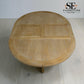 Grey-toned Limewashed Finish Solid Oak and Oak Veneer 4-6 Seater Extending Round Dining Table, Camille Range RRP £1399